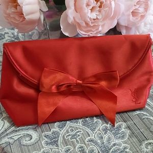Yves Saint Laurent Parfums satin  make up bag